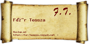 Für Tessza névjegykártya